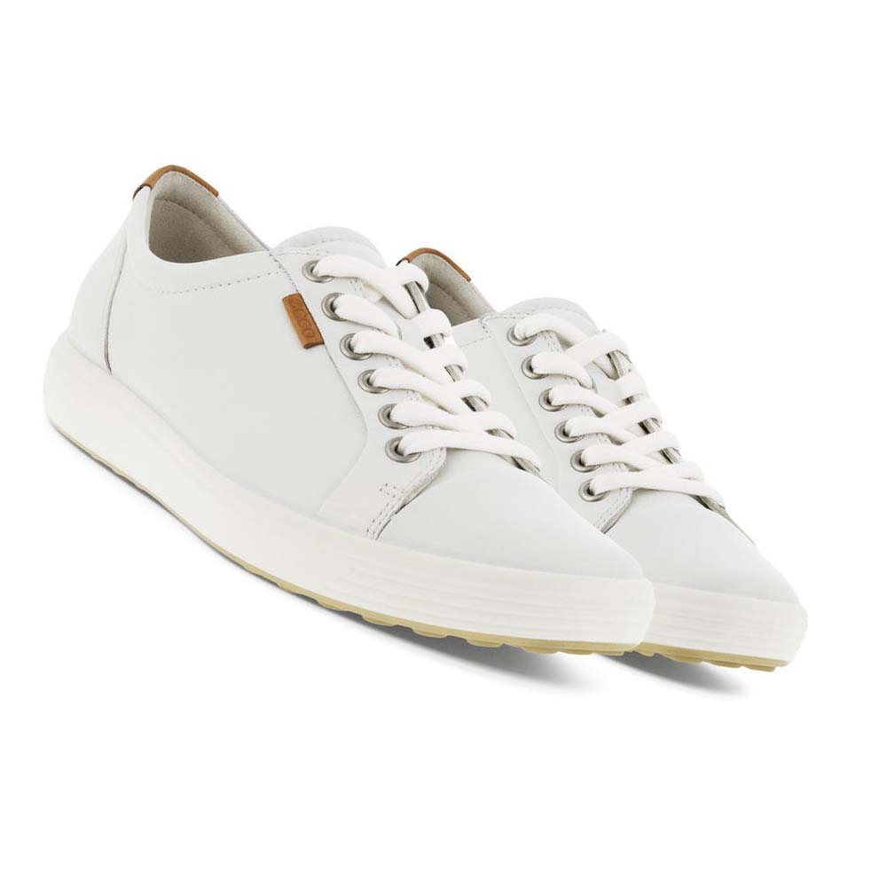 Women's Ecco Soft 7 Sneakers White | USA 232GSO